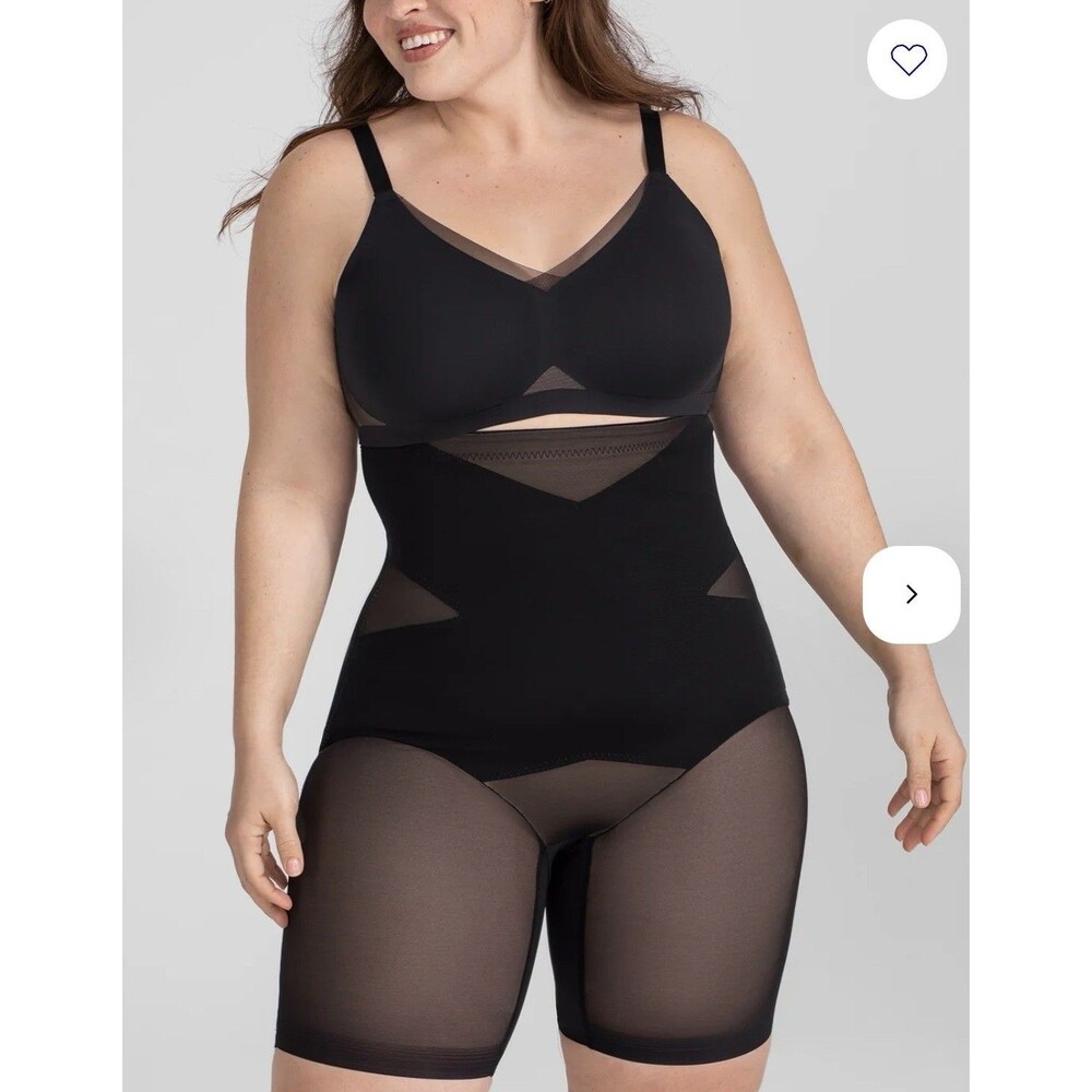 Honeylove Black SuperPower Runway Short Shapewear Girdle Plus XL New $89